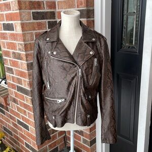 Levi’s‎ Moto Faux Leather Snake Skin Zippered Jacket